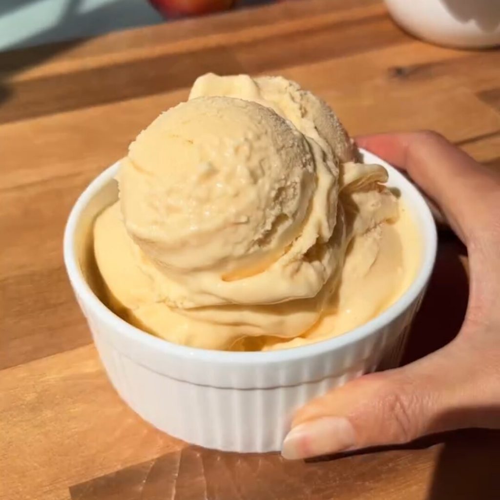 Healthy 3-Ingredient Peach Ice Cream Recipe